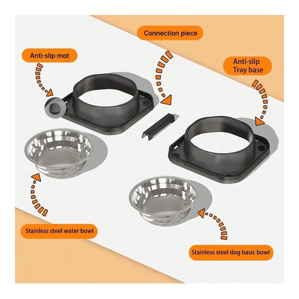 Dog Supplies Dogs Accessories Steel Dog Bowls Spill Proof Basic Dogs Bowls For Small Dogs Cats 2 Cup Dog Food And Water Bowl Non