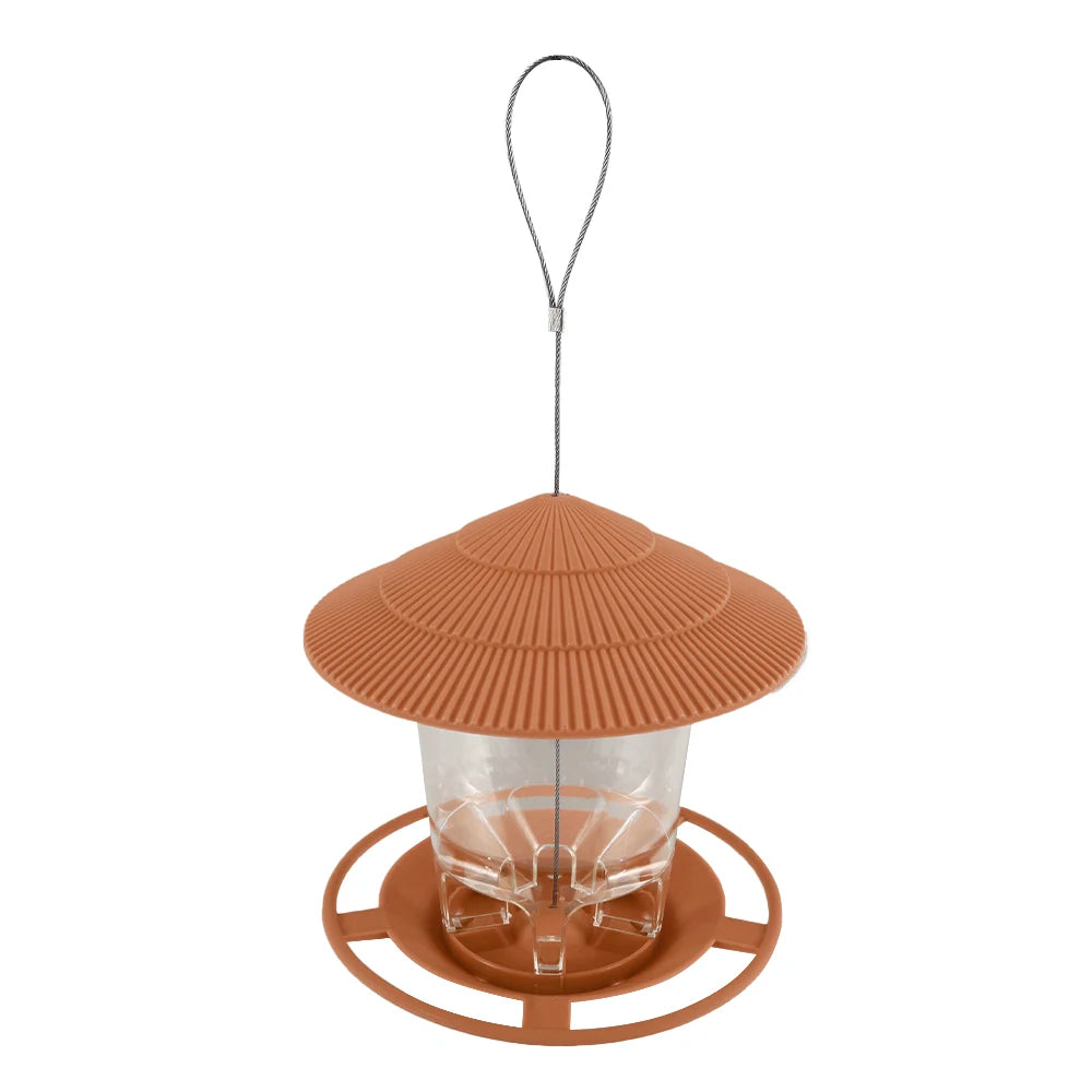 Window Wild Bird Feeder House Transparent Plastic Bird Feeder Hanging Peanut Nut Feeding Station Garden Seed Dispenser