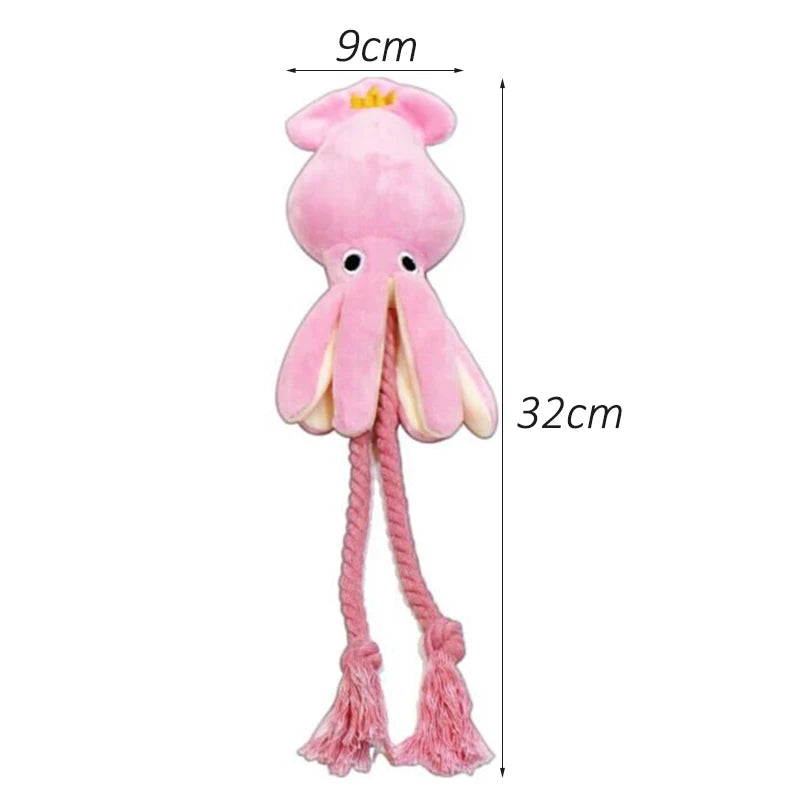 Plush Flamingo Pet Squeaky Toys for Small Dogs Clean Teeth Puppy Dog Chew Toy Squeak Pets Accessories Dog Supplies Octopus Chick