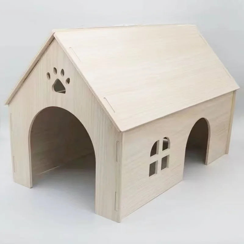 Dragon Cat Wooden Nest Wooden House Demon King Squirrel House Dragon Cat Guinea Pig Squirrel Nest Dutch Pig Rabbit Landscape
