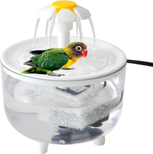 Indoor Bird Bath Fountain Automatic Shower Tub with Filter Pump Easy Clean for Small Medium Parrot Pets Cage Use Accessories Pet