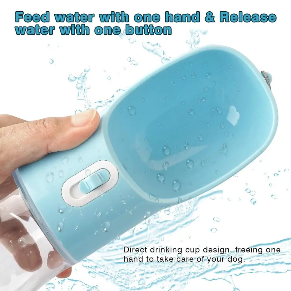 Dog Water Bottle Portable Pet Drinking water Feeder Bowl dog cat food feeding for Puppy dog cat Outdoor Walking Travel Supplies