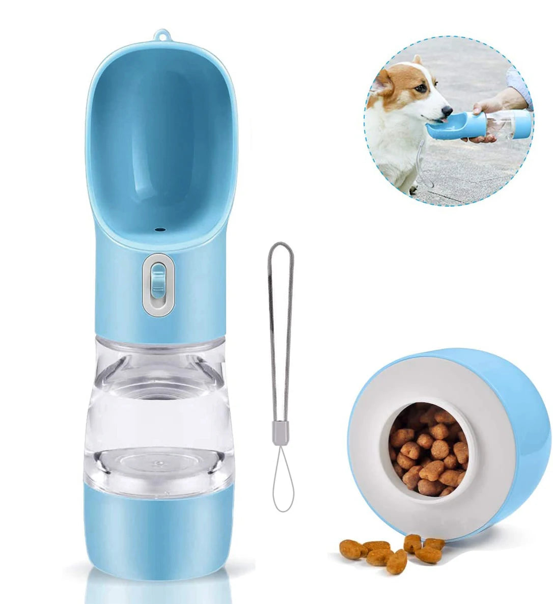 Dog Water Bottle Portable Pet Drinking water Feeder Bowl dog cat food feeding for Puppy dog cat Outdoor Walking Travel Supplies