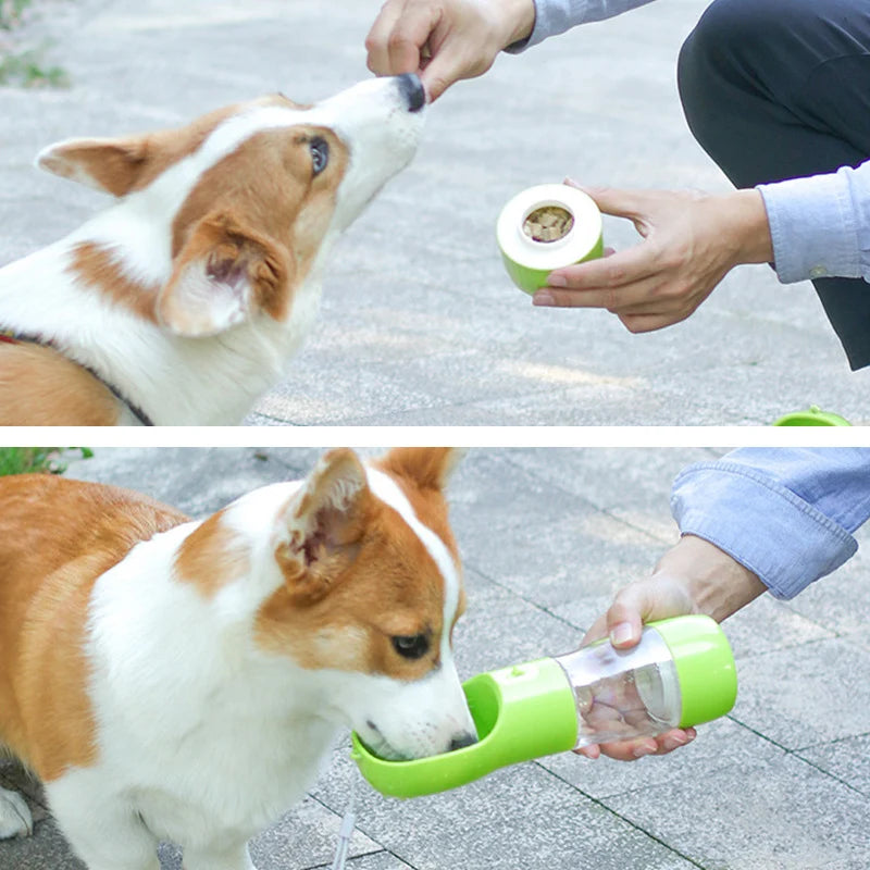 Dog Water Bottle Portable Pet Drinking water Feeder Bowl dog cat food feeding for Puppy dog cat Outdoor Walking Travel Supplies