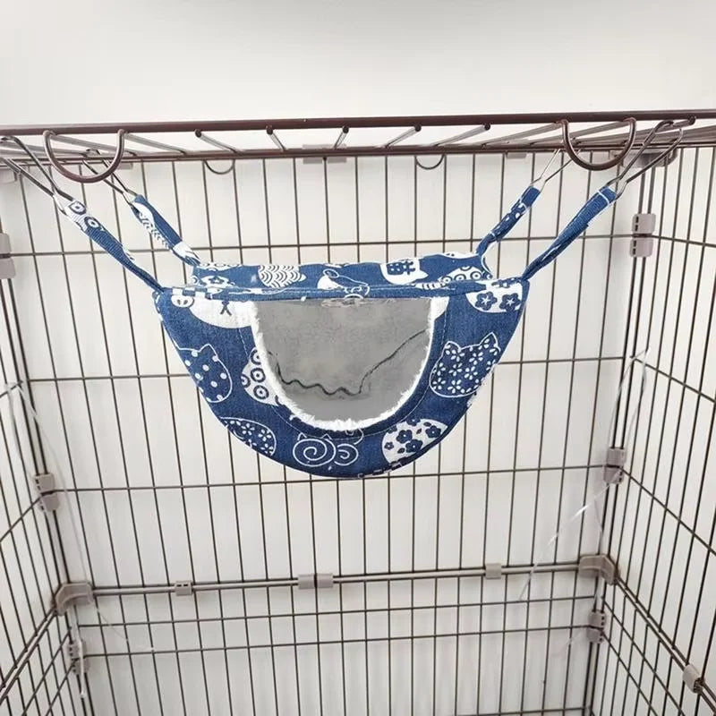 Ferret Hammock for Cage ，Guinea Pig Hideout Mouse Hammock Ferret Bed,Hamster Bed, Hanging Hammock,Warm Bed for Ferret,Chinchilla