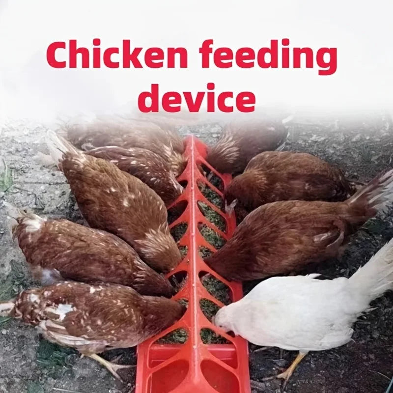 Multi-Hole Chick Brooder Feeding Trough, Anti-Waste Poultry Feeder for Chickens, Quails & Leghorns, Durable Farming Accessory