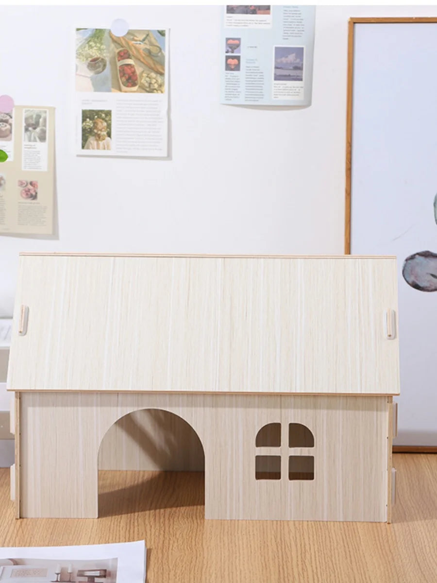 Dragon Cat Wooden Nest Wooden House Demon King Squirrel House Dragon Cat Guinea Pig Squirrel Nest Dutch Pig Rabbit Landscape