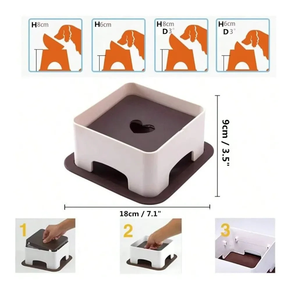 Dog Supplies Dogs Accessories Bulldog Bowl Dog Feeding Bowl Dog Dish Wide Mouth Pet Sterile Tilted Pet Feeder With Anti Skid Rub