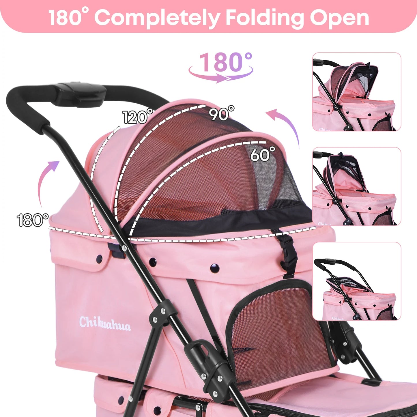 Double Pet Stroller for Dogs and Cats,Cat Strollers for 2 Cats,Double Dog Stroller for 2 Small Medium Dogs