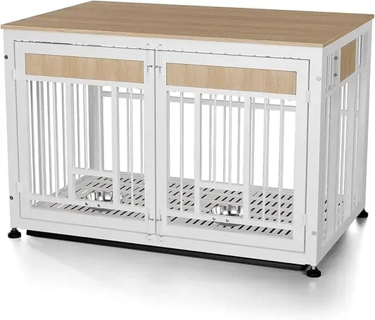 48 Inch Heavy Duty Dog Crate Furniture for Large Dogs, Decorative Pet House End Table, Extra Large Wooden Cage Kennel Furniture