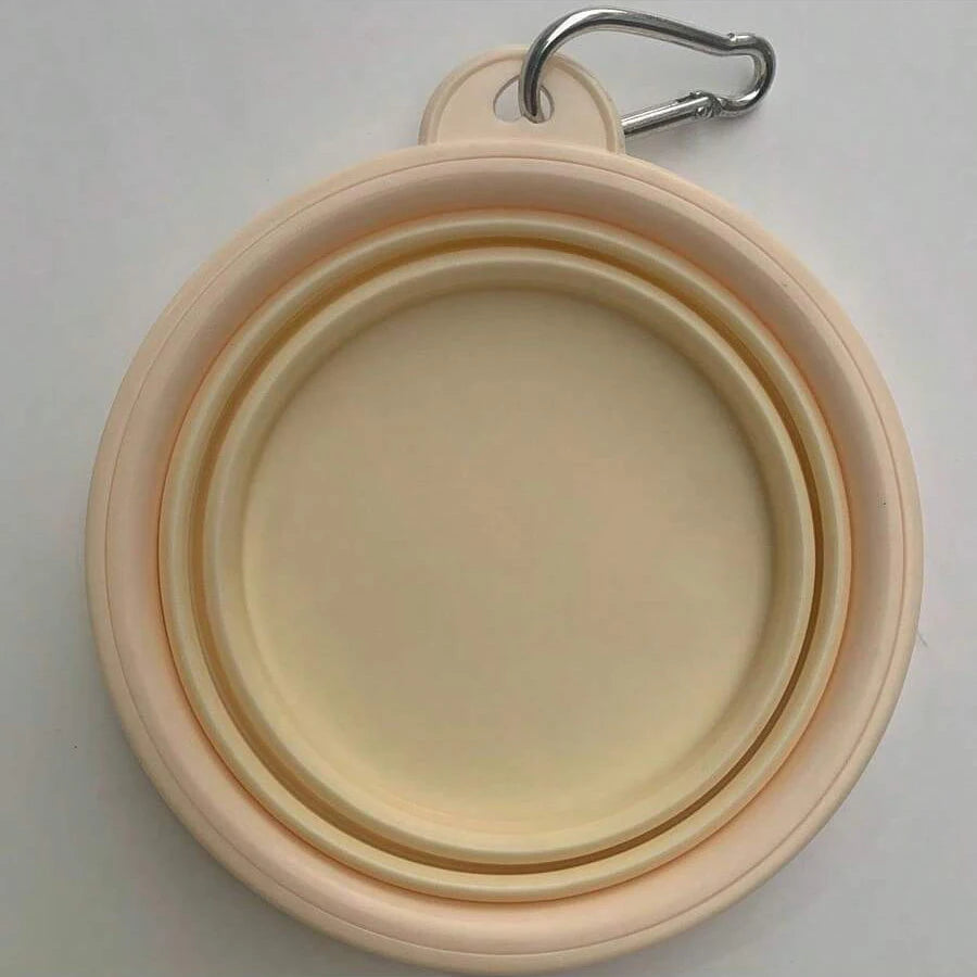 350ml Macaron Color Series Portable Folding Bowl for Pets, Dog Drinking Bowl, Cat Food Bowl, Travel Bowl with Carabiner dog food bowl bebedouro cachorro automático