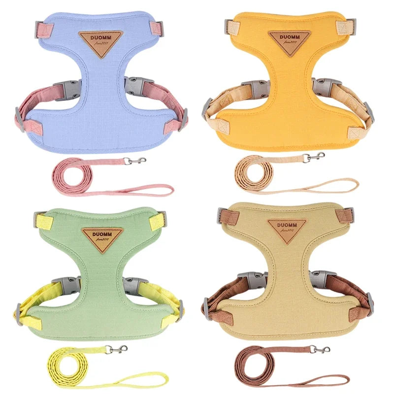 Puppy Harness and Leash Set, Breathable Pet Harness for Small and Medium-Sized Dogs and Cats