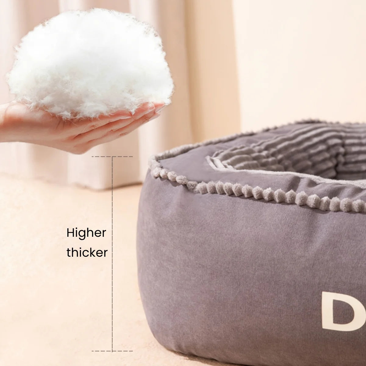 1PC Extra Large Dog Bed XL 120*90*23cm/47.2*35.4*9in–  Plush Round Pet Bed Comfortable And Warm Suitable For Large, Cats And Dog
