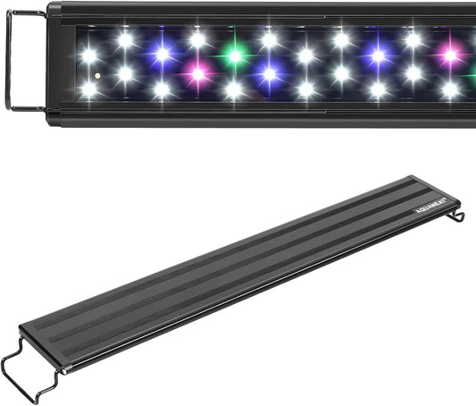 LED Aquarium Light Full Spectrum for 48 to 54 Inch Fish Tank, Fresh Water Planted Tank Light with Adjustable Mounts