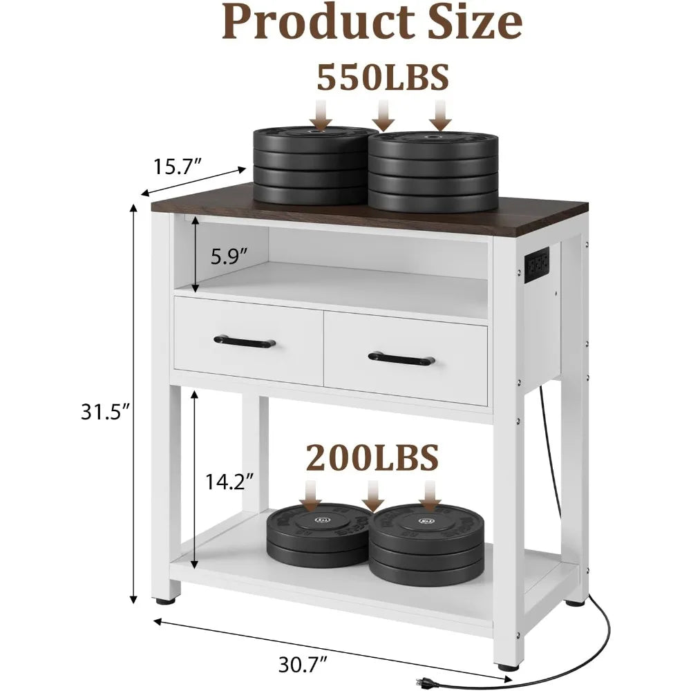 20-29 Gallon Aquarium Stand with Stable Metal Frame & Power Outlet, Heavy-Duty Fish Tank Stand with Waterproof Mat, 550LBS Capac