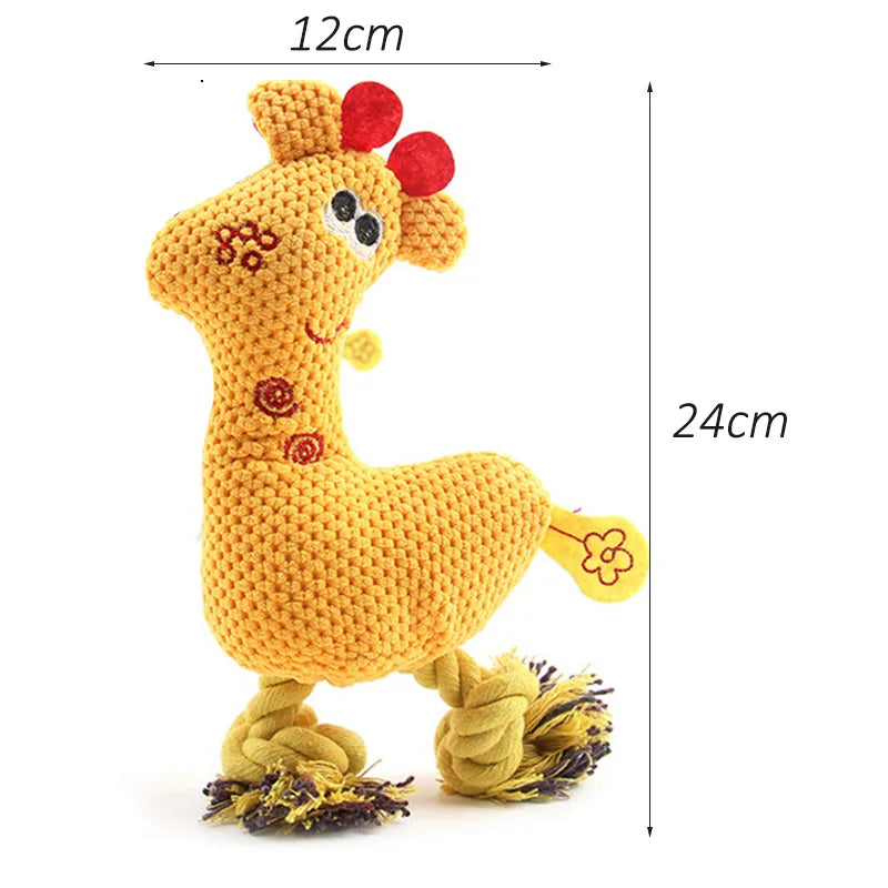 Plush Flamingo Pet Squeaky Toys for Small Dogs Clean Teeth Puppy Dog Chew Toy Squeak Pets Accessories Dog Supplies Octopus Chick