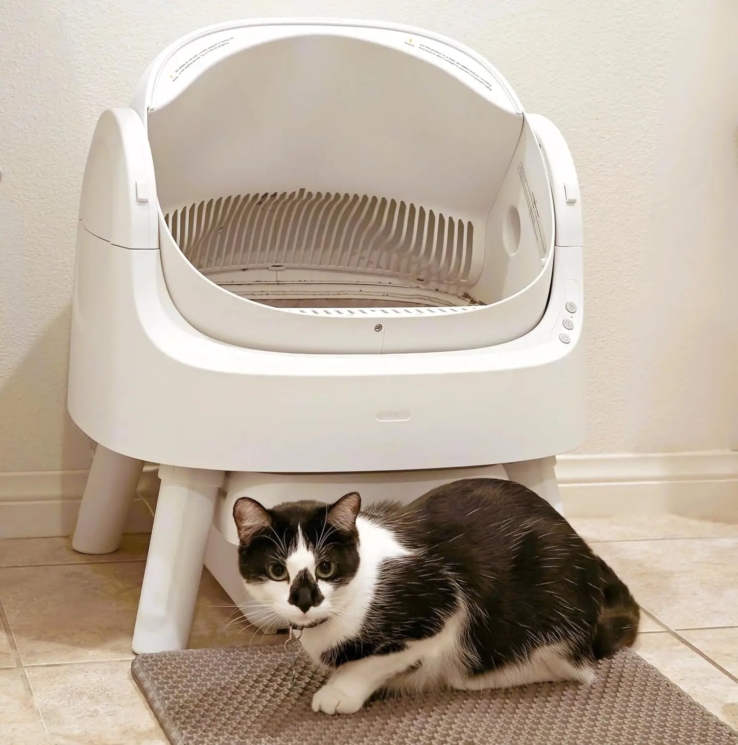 Self Cleaning Open Top Automatic Cat Litter Box for Multiple Cats, Open-Top Design for Integrated Safety, Quiet, Custom