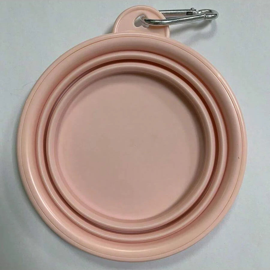 350ml Macaron Color Series Portable Folding Bowl for Pets, Dog Drinking Bowl, Cat Food Bowl, Travel Bowl with Carabiner dog food bowl bebedouro cachorro automático