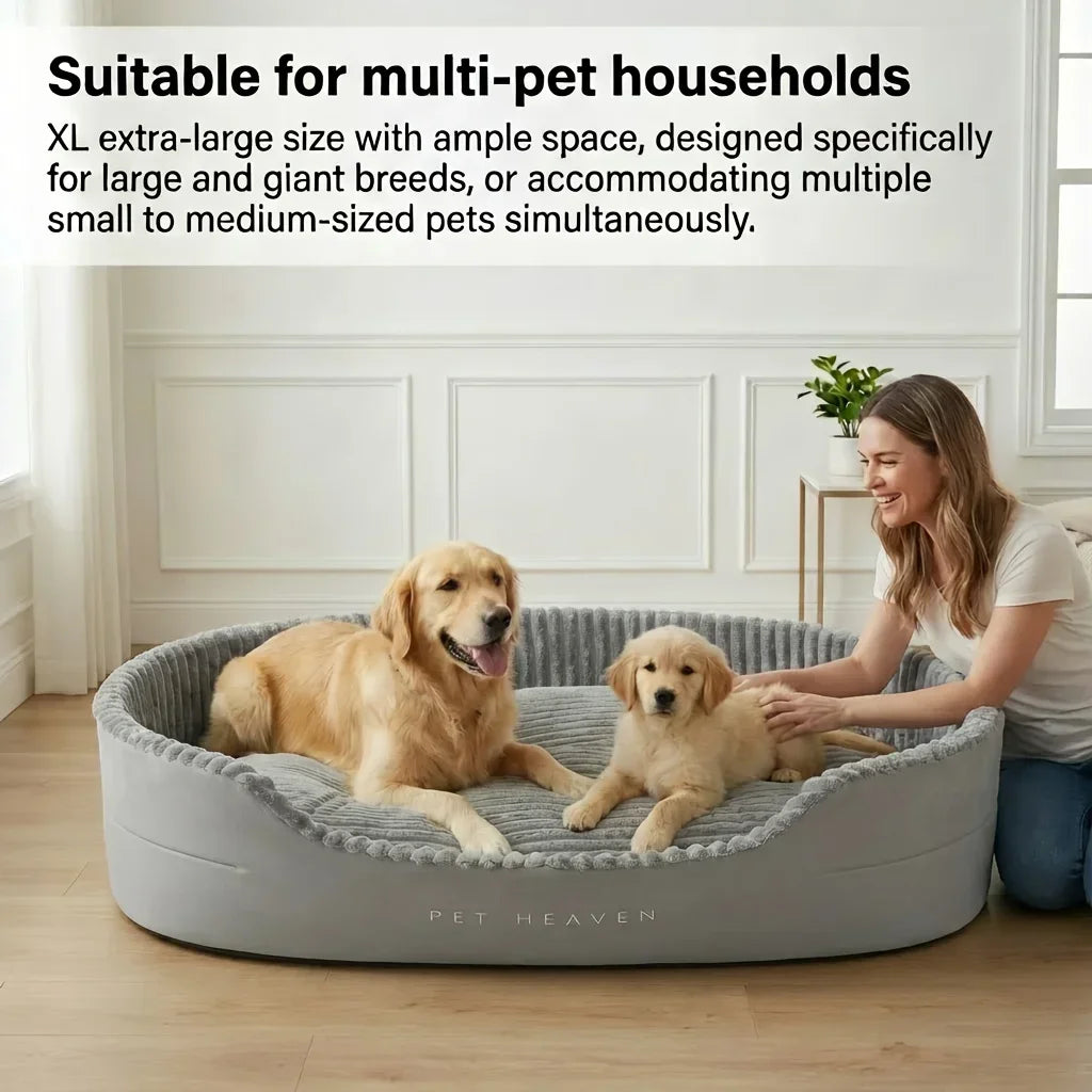 Extra Large Dog Bed XL: 100*80*26cm–  Plush Round Pet Bed Comfortable And Warm Suitable For Large Cats And Dogs Sleeping In