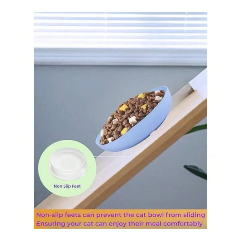 Dog Supplies Dogs Accessories Cat Food Bowl With NonSlip Feet Whisker Fatigue Cat Dishes For Food Plastic Cats Bowls Set For Mul
