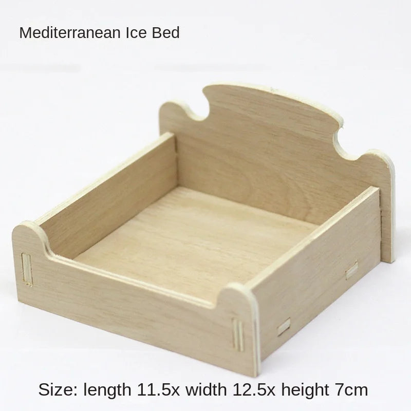 Hamster Toys Wooden Furniture Hamster Cages Wooden Running Wheels Villas Swings Wooden Nests Bite Resistant Small Houses