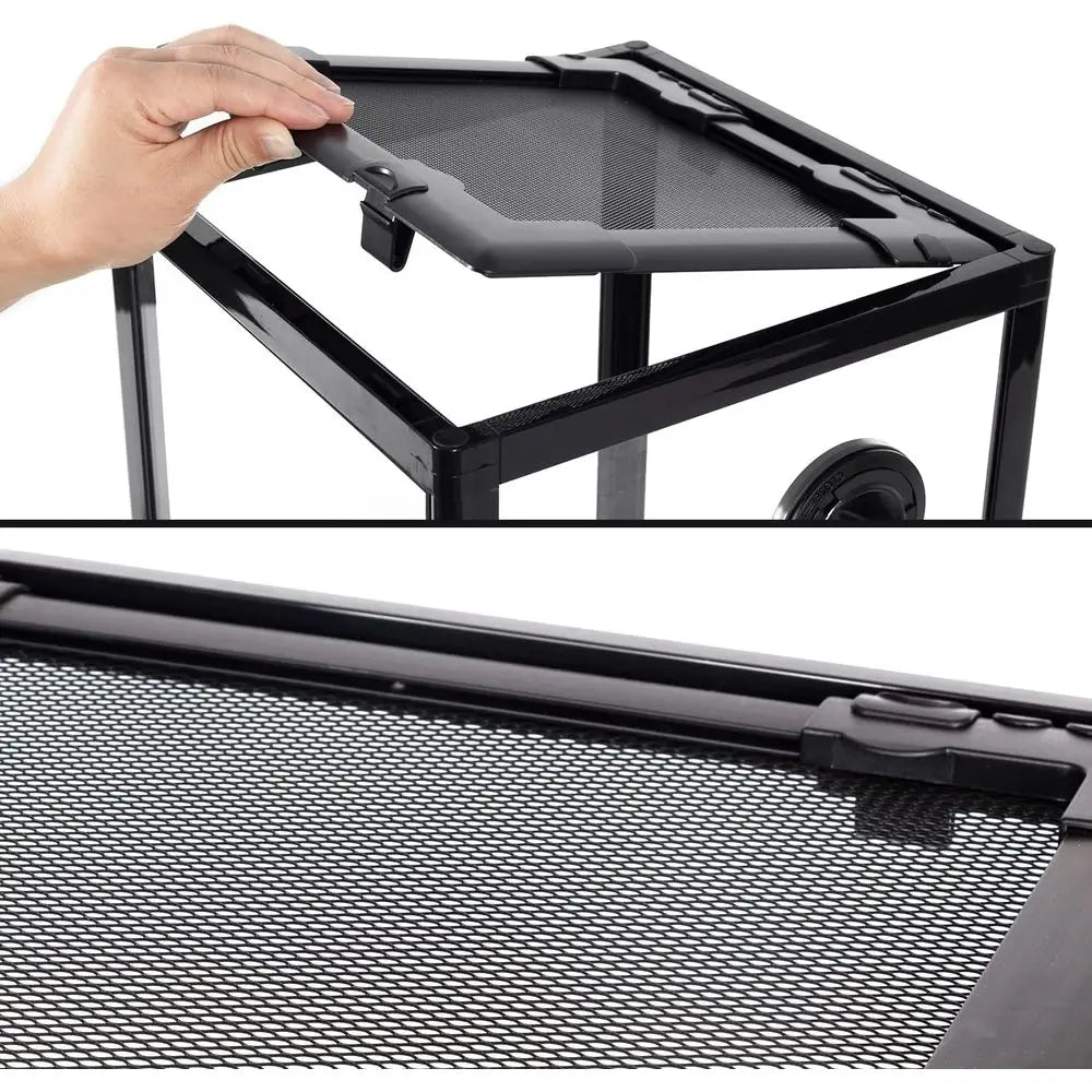 15 Gallon Glass Terrarium for Small Reptiles - Chameleons, Tree Frogs, Geckos, Lizards