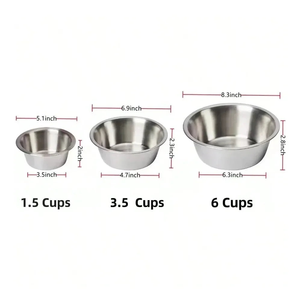 Dog Supplies Dogs Accessories Steel Pet Bowls Set Cat And Dog Small Bowls 12 OZ Food And Water Dishes Set Of 2