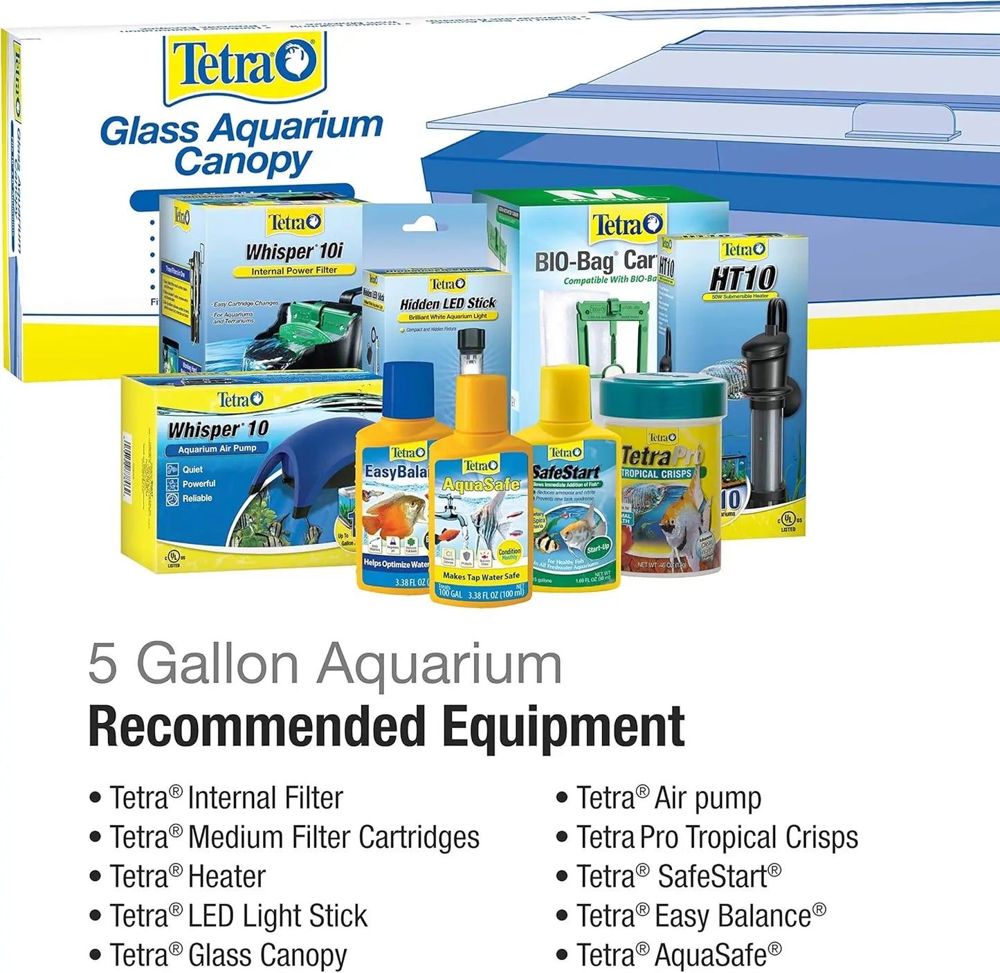 5.5 Gallon Rectangular Glass Fish Tank, Ideal Home for Aquatic Pets