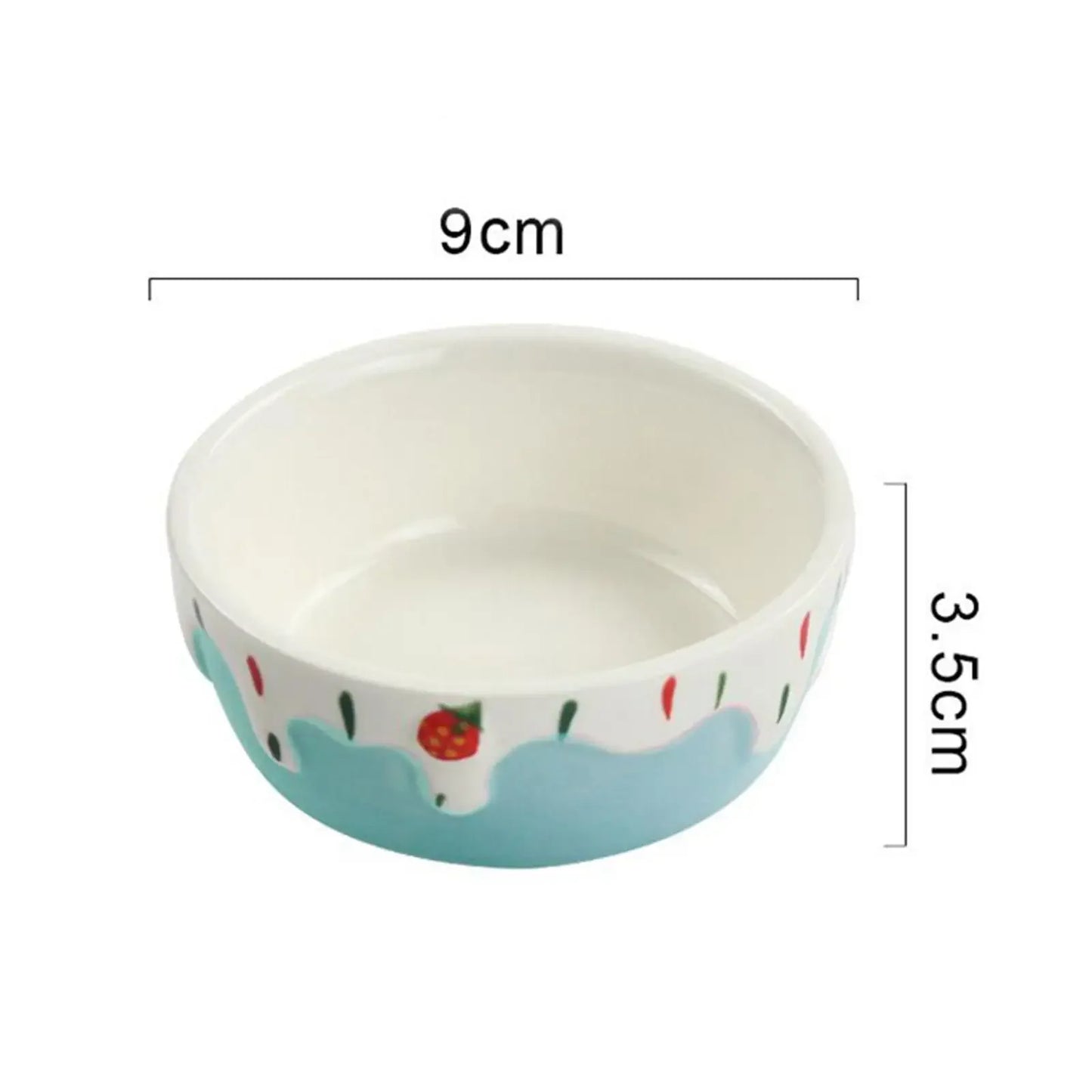 Ceramic Hamster Food Bowl Easy to Clean Portable Small Pets Feeding Dish Rabbit Feeding Bowl for Dwarf Rat Ferret Hamster Gerbil