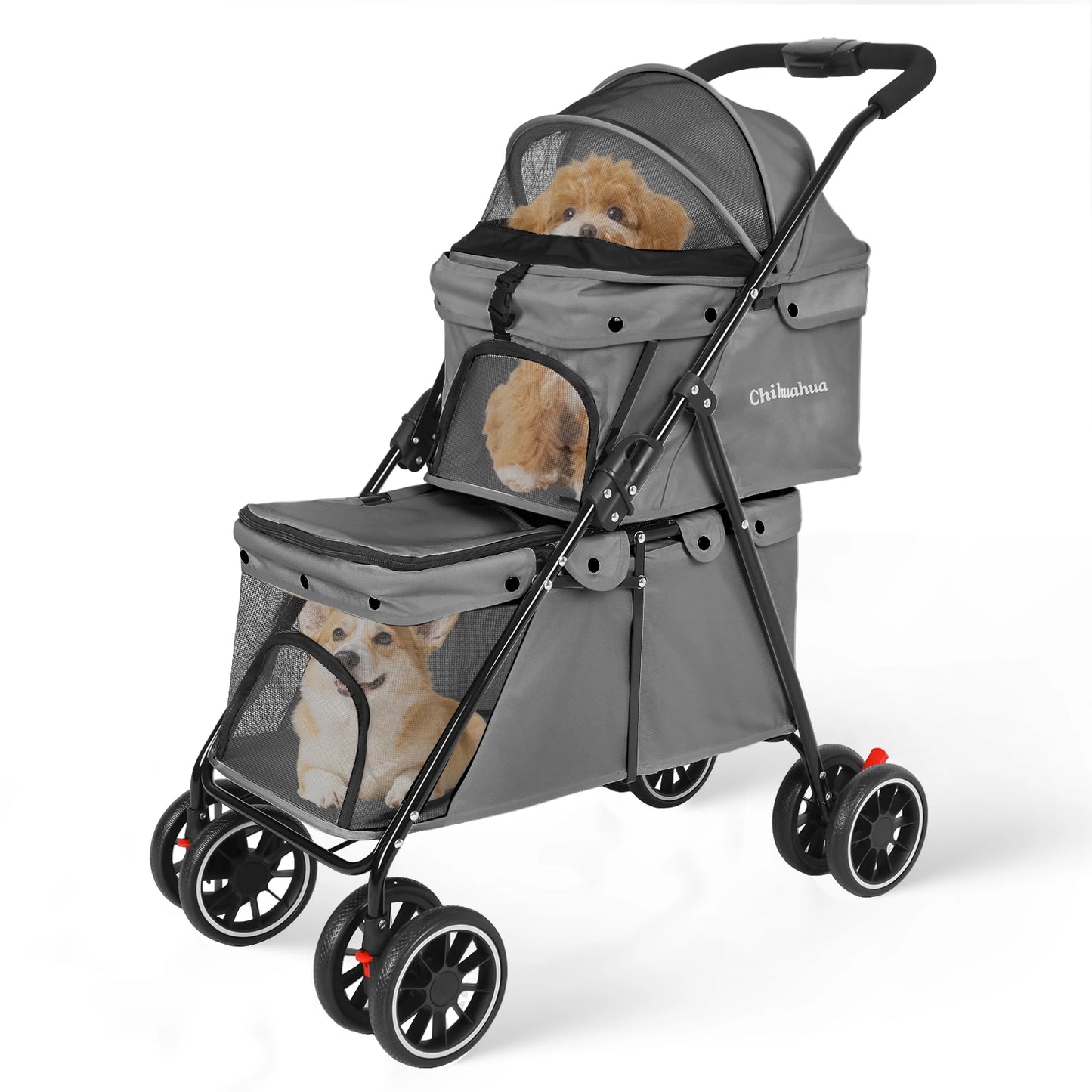 Double Pet Stroller for Dogs and Cats,Cat Strollers for 2 Cats,Double Dog Stroller for 2 Small Medium Dogs