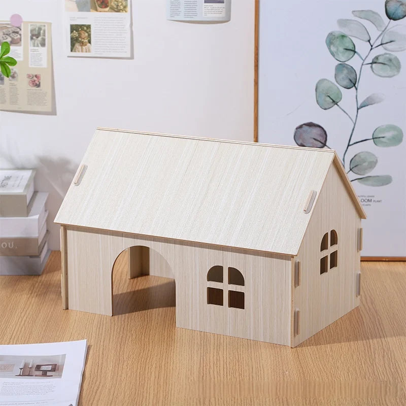 Dragon Cat Wooden Nest Wooden House Demon King Squirrel House Dragon Cat Guinea Pig Squirrel Nest Dutch Pig Rabbit Landscape