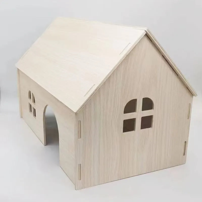 Dragon Cat Wooden Nest Wooden House Demon King Squirrel House Dragon Cat Guinea Pig Squirrel Nest Dutch Pig Rabbit Landscape