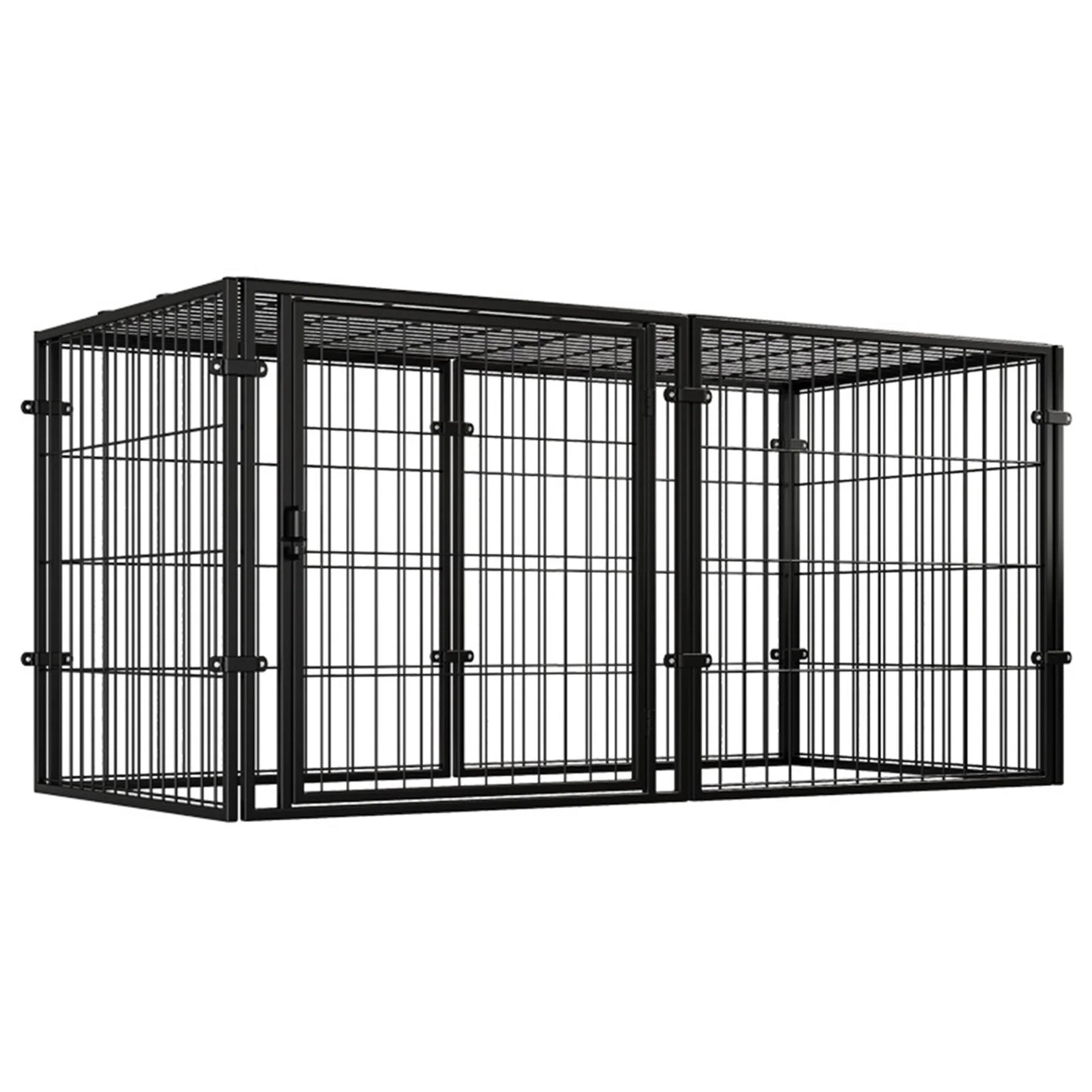 47 Inches Portable Pet Playpen for Small Medium Dogs Kennel 4 Panel Iron Wire Puppy Cat House Cage Indoor Outdoor Pet Exercise