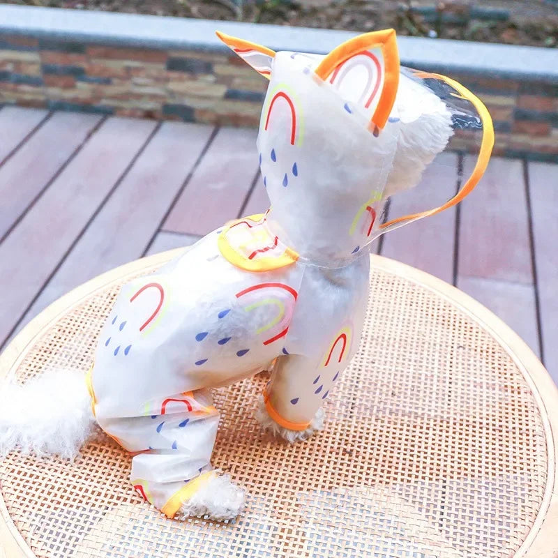Dog Raincoat Waterproof Dogs Apparel Apparels Small Clothing Pieces Hooded For Supplies Products Pet Clothes Accessories
