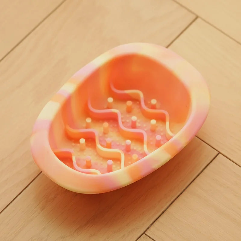 Anti Overturning Slow Eating Silicone Bowl for Cats and Dogs Universal Pet Bowl Anti Slip Small Medium Sized Dogs Anti Choking