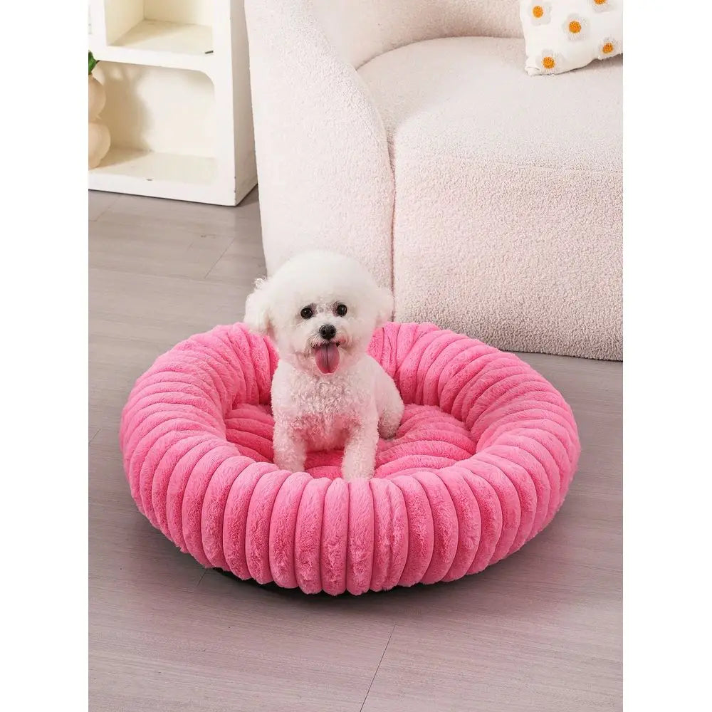 Dog Supplies Pet Furniture And Beds Dog Bed 4Season Orthopedic Dog Bed, Comfortable Donut Shaped Cuddler Round Pet Bed, Super So