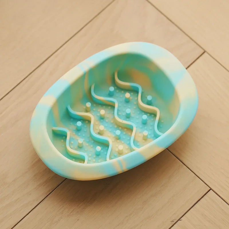 Anti Overturning Slow Eating Silicone Bowl for Cats and Dogs Universal Pet Bowl Anti Slip Small Medium Sized Dogs Anti Choking