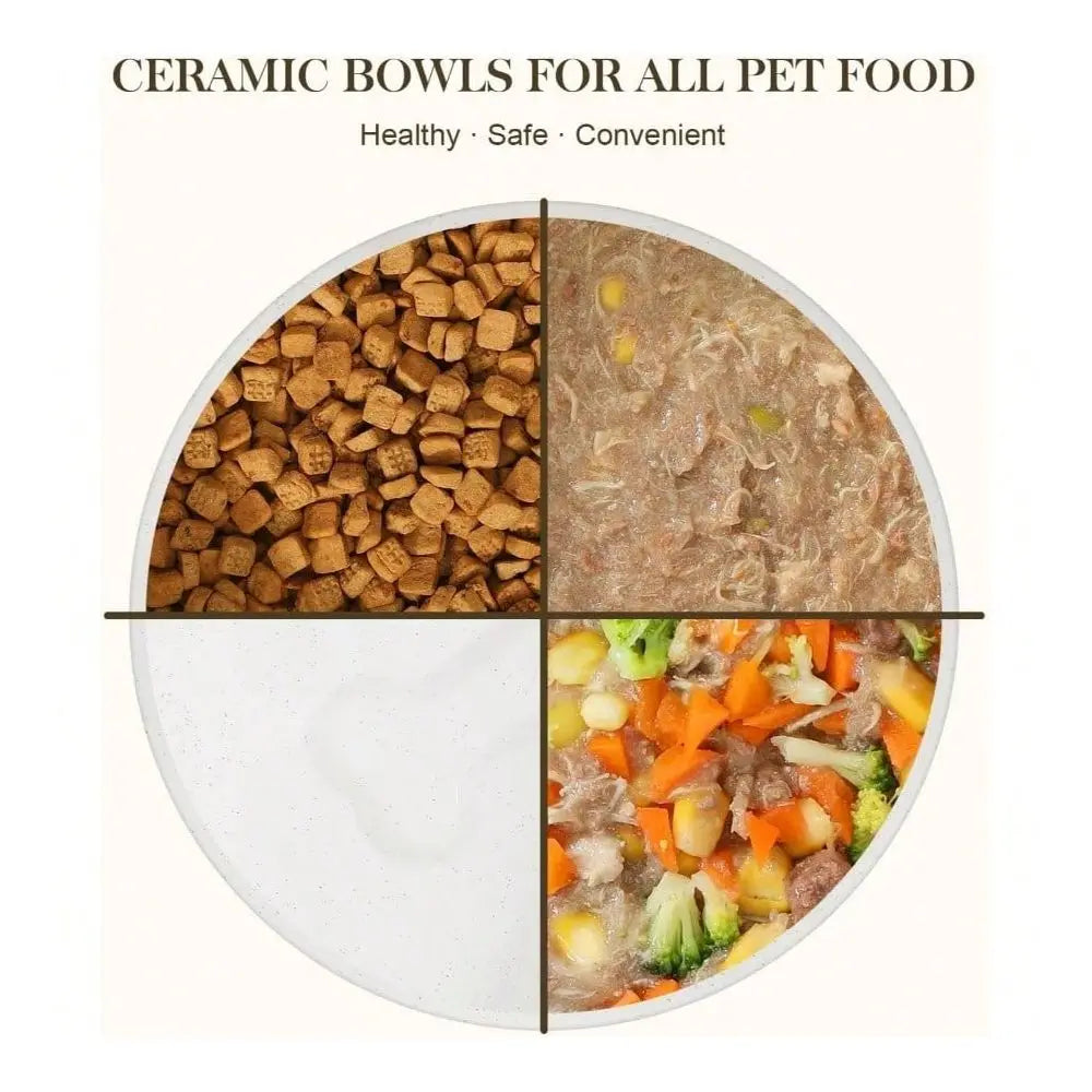 Dog Supplies Dogs Accessories Dog Bowls, Dog Food Dish With Wood Stand Non Slip, 14oz, Pet Basic Bowls Your Puppy, Small Dogs Or