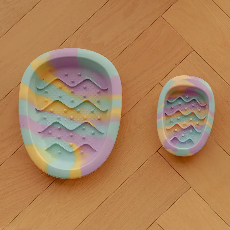 Anti Overturning Slow Eating Silicone Bowl for Cats and Dogs Universal Pet Bowl Anti Slip Small Medium Sized Dogs Anti Choking