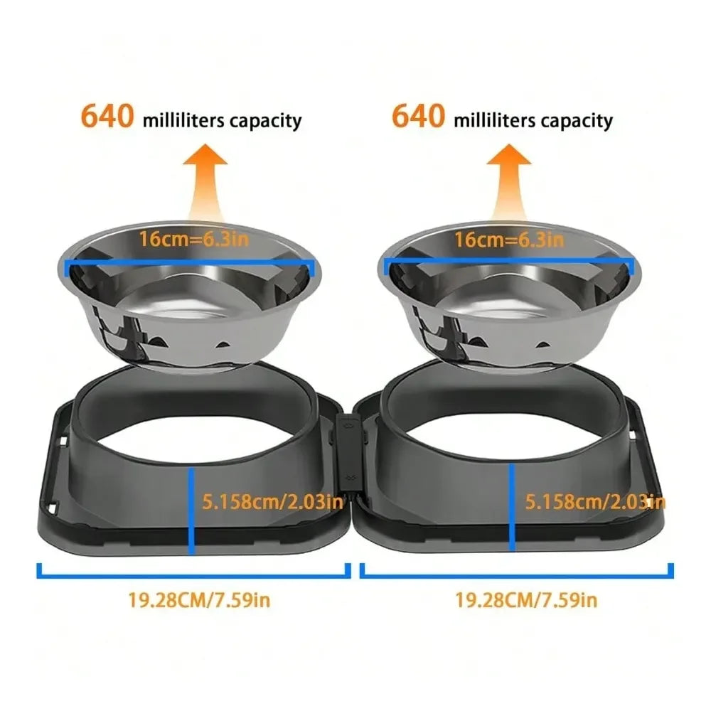 Dog Supplies Dogs Accessories Steel Dog Bowls Spill Proof Basic Dogs Bowls For Small Dogs Cats 2 Cup Dog Food And Water Bowl Non