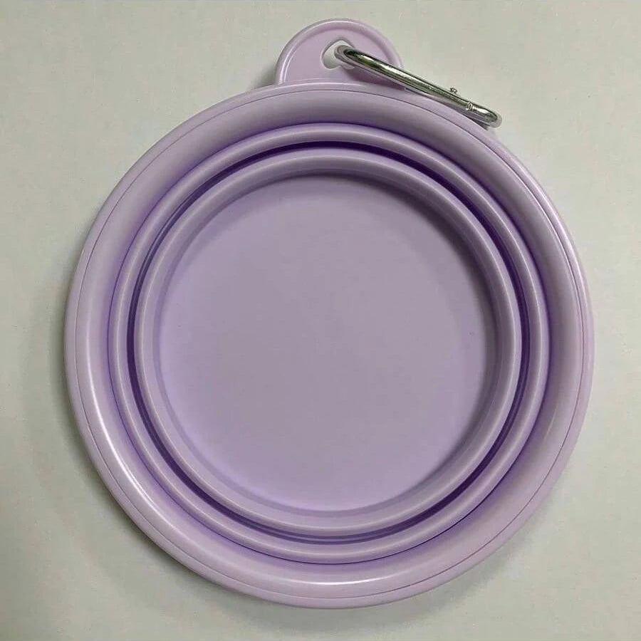 350ml Macaron Color Series Portable Folding Bowl for Pets, Dog Drinking Bowl, Cat Food Bowl, Travel Bowl with Carabiner dog food bowl bebedouro cachorro automático