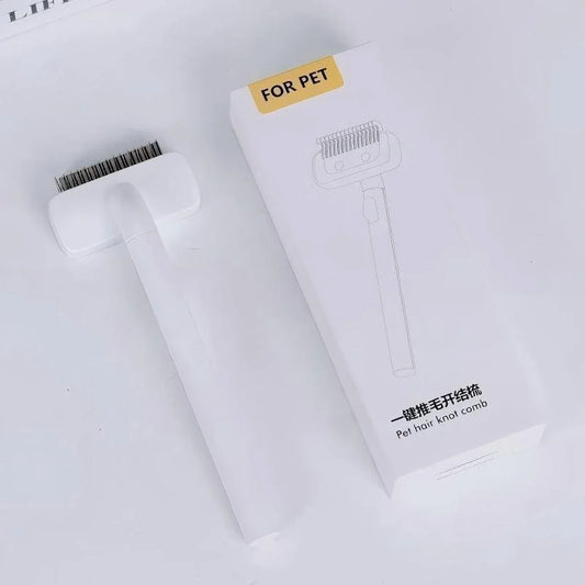 Stainless Steel Pet Comb with Rounded Knife Head - Dog Grooming Tool for Thinning Hair Gentle on Skin Grooming dog Combs Dog kit