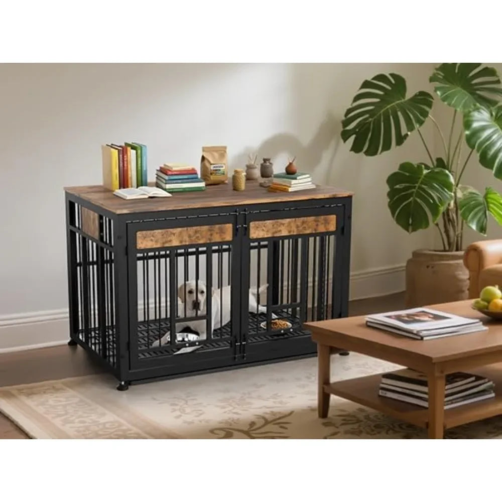 48 Inch Heavy Duty Dog Crate Furniture for Large Dogs, Decorative Pet House End Table, Extra Large Wooden Cage Kennel Furniture