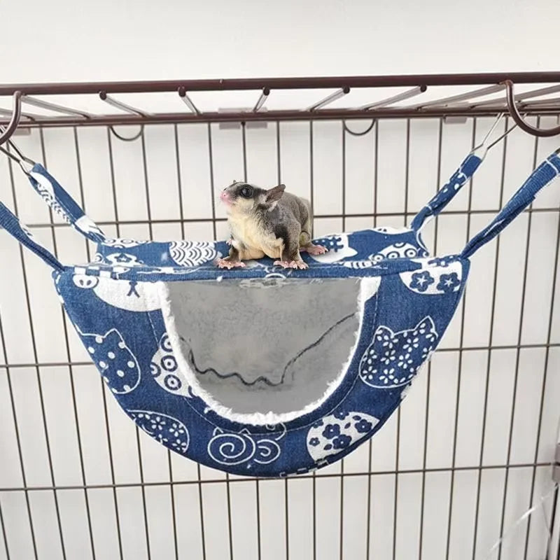 Ferret Hammock for Cage ，Guinea Pig Hideout Mouse Hammock Ferret Bed,Hamster Bed, Hanging Hammock,Warm Bed for Ferret,Chinchilla