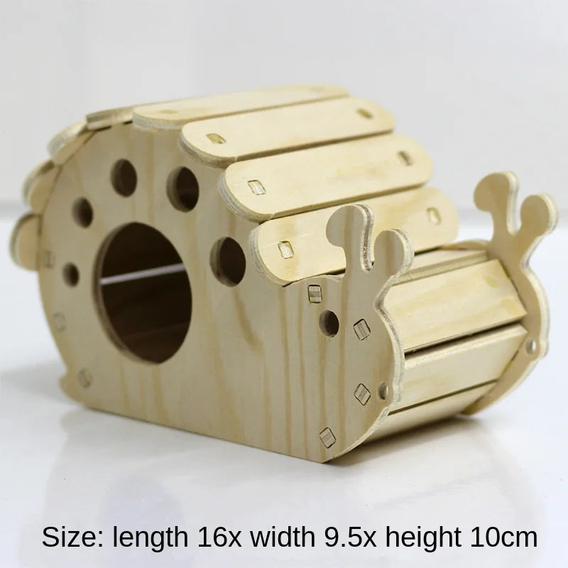 Hamster Toys Wooden Furniture Hamster Cages Wooden Running Wheels Villas Swings Wooden Nests Bite Resistant Small Houses