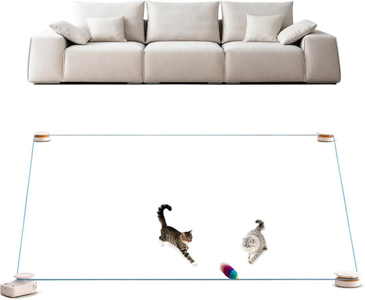 Interactive Cat Toy for Indoor Cats – Automatic Moving & Enrichment Toy for Indoor Cats/Kitten, Auto/Manual Control Cat