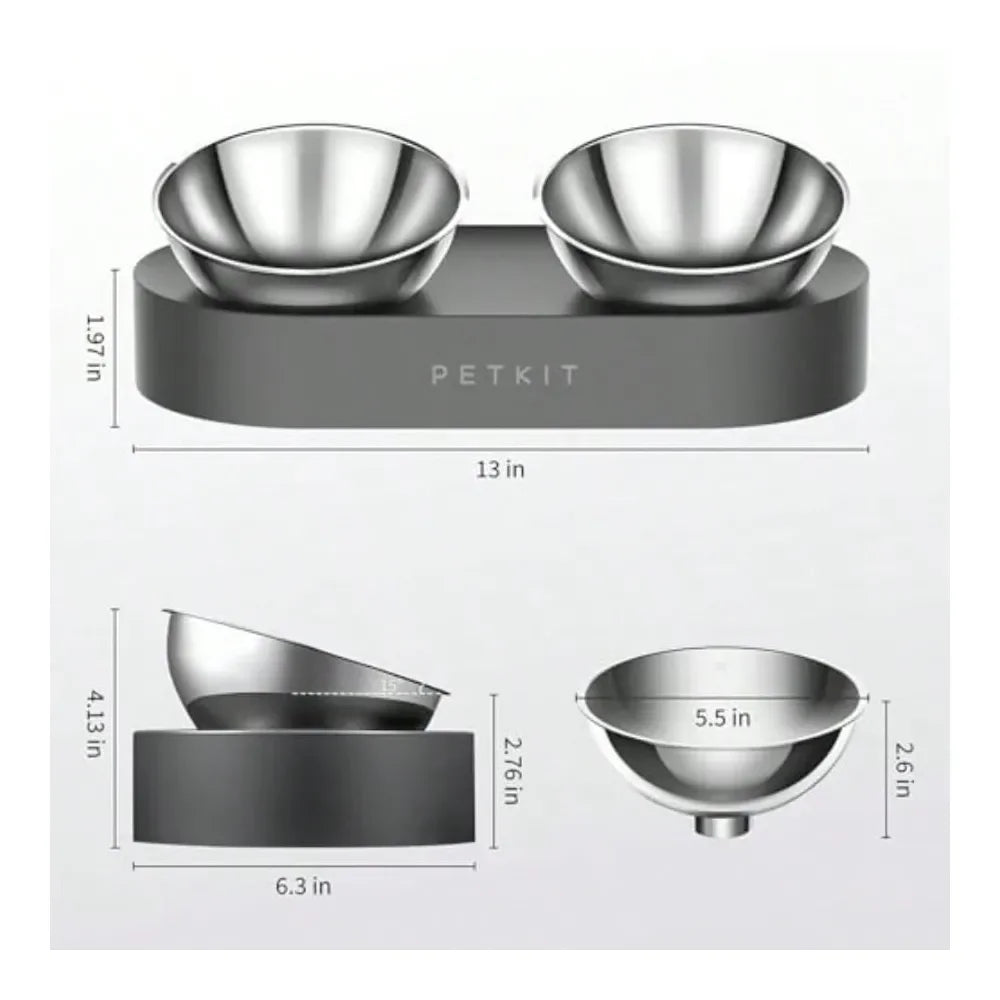 Dog Supplies Dogs Accessories Dog Cat Food Bowl 304 Stainless Steel Elevated Pet Food And Water Bowl Dishes Elevated Cat Bowls N