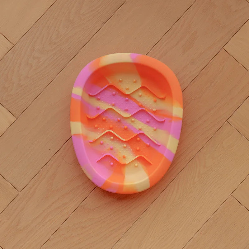 Anti Overturning Slow Eating Silicone Bowl for Cats and Dogs Universal Pet Bowl Anti Slip Small Medium Sized Dogs Anti Choking