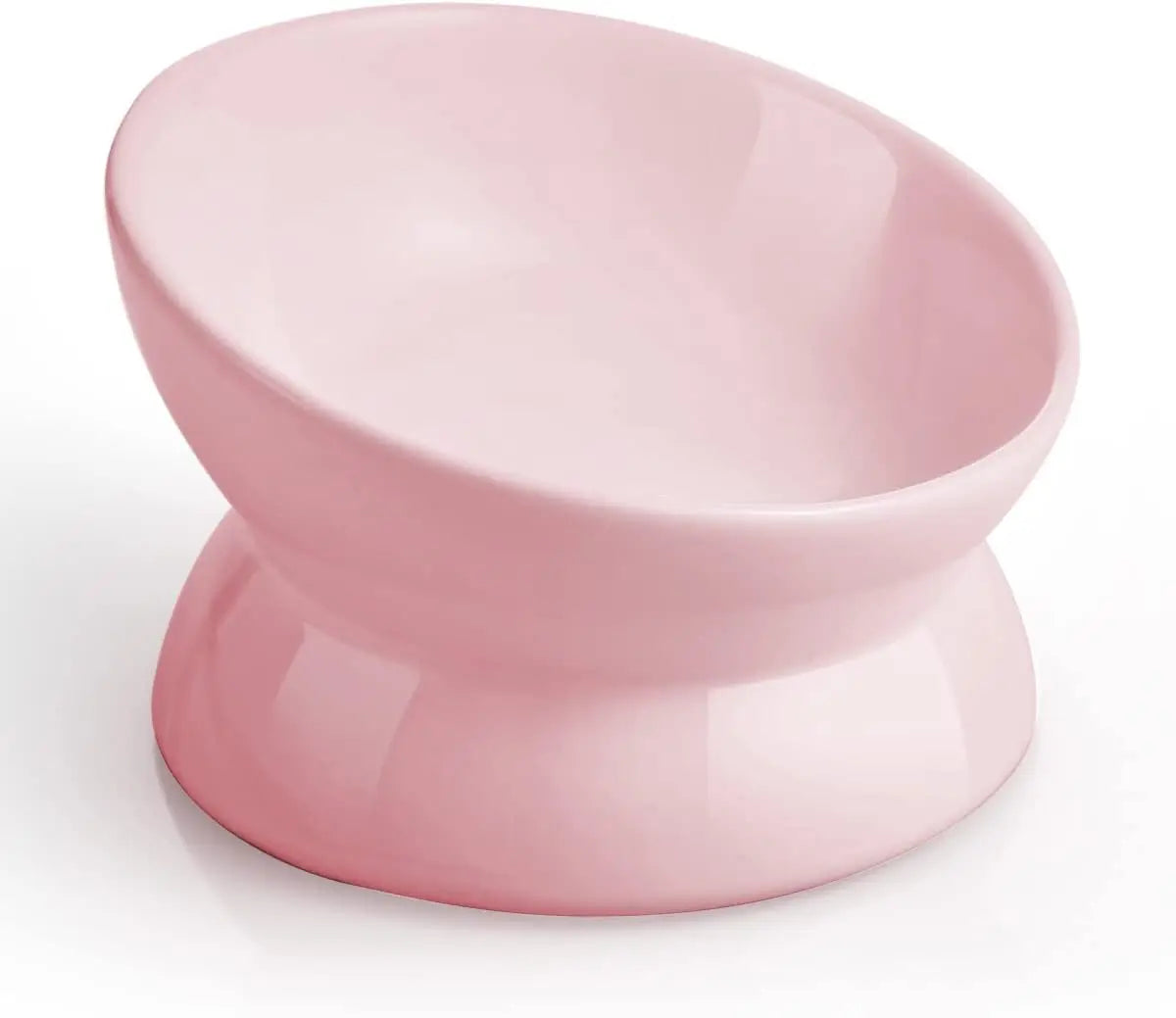 Elevated Cat Food Bowl, 5 Oz Ceramic Raised and Tilted Water Bowl, Anti Vomiting and Protect Pets' Spines Dishes for Small Dog,