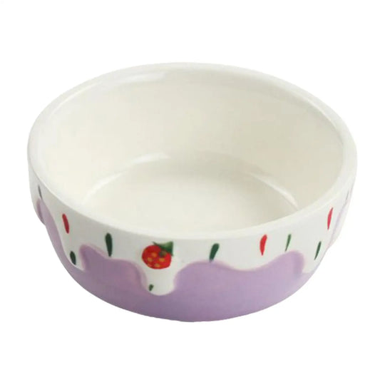 Ceramic Hamster Food Bowl Easy to Clean Portable Small Pets Feeding Dish Rabbit Feeding Bowl for Dwarf Rat Ferret Hamster Gerbil